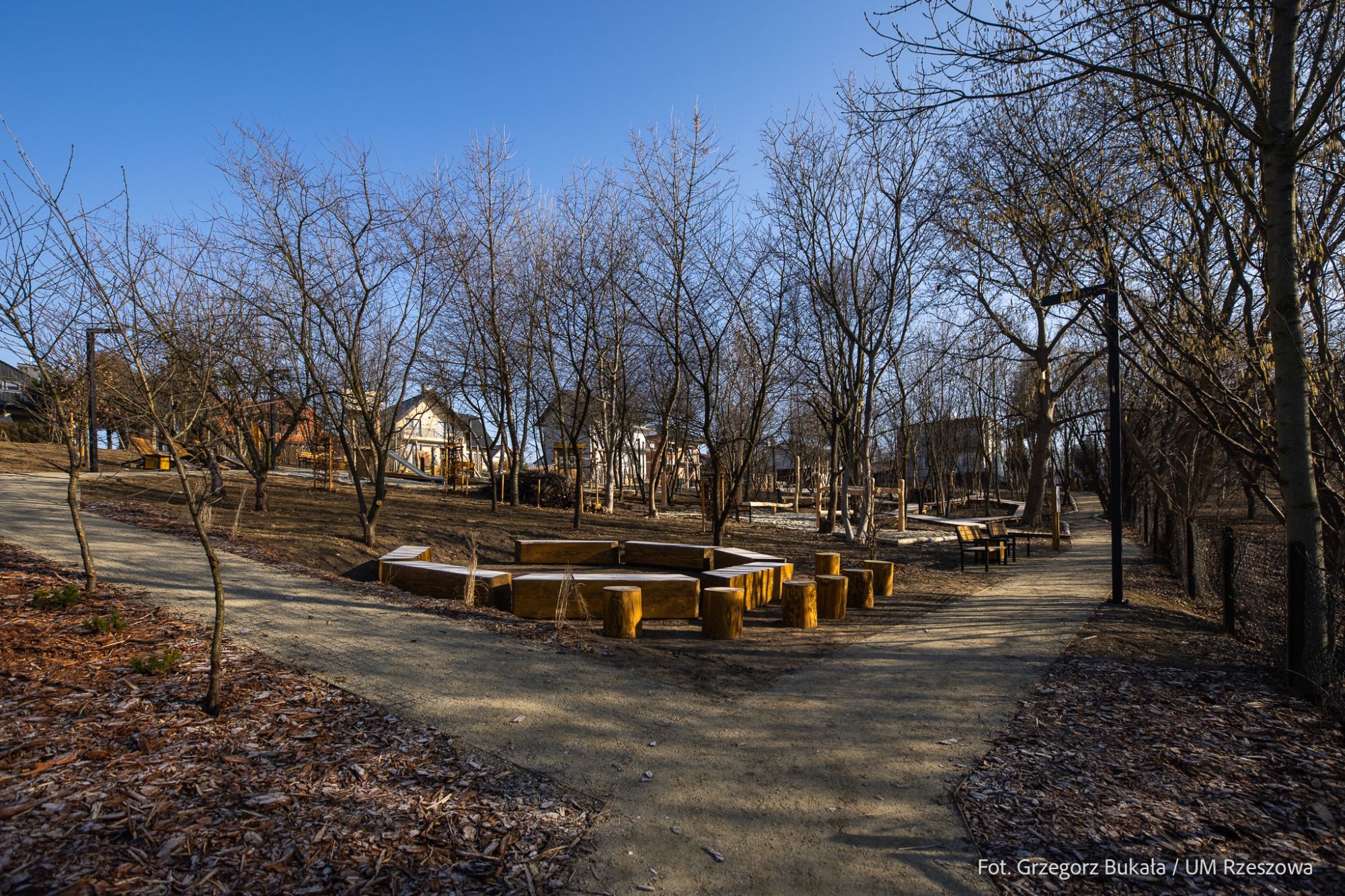 zdjęcie nowego parku w rejonie ulic Gajowej i Szkolnej w Rzeszowie, fot. Grzegorz Bukała, Urząd Miasta Rzeszowa